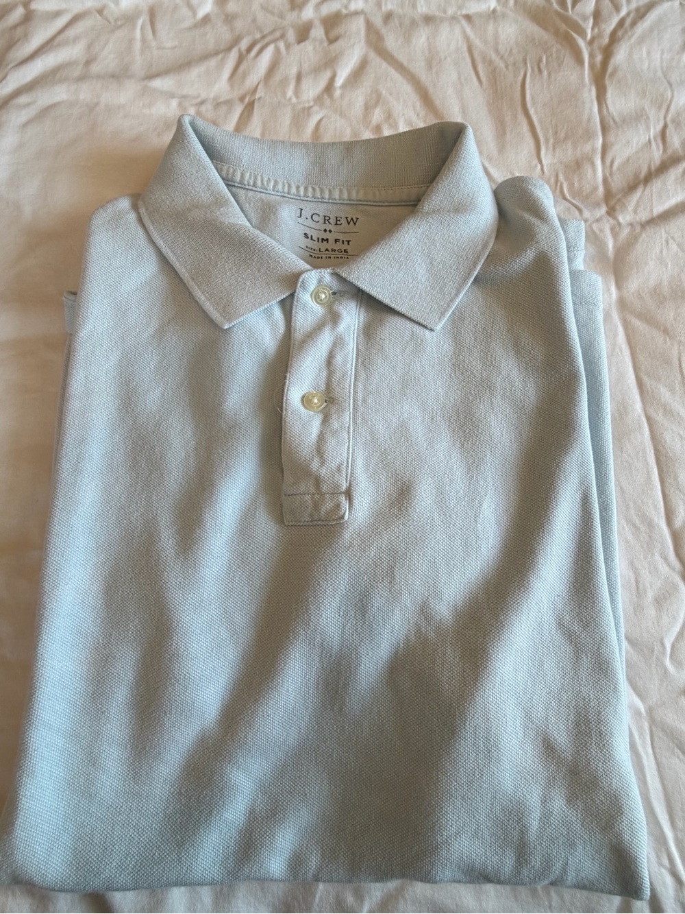 J. Crew Light Blue Slim Fit Polo Shirt